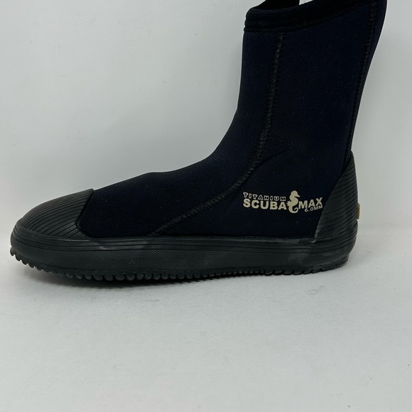 Scuba Max Titanium Black Dive Boot Reef Track 6.0MM Sz 7 Side Zip M7 - Picture 5 of 6